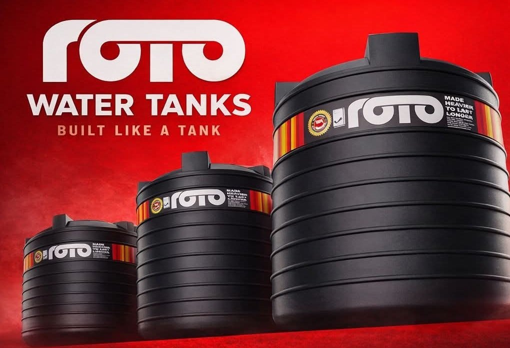 ROTO water tanks in three sizes — built like a tank